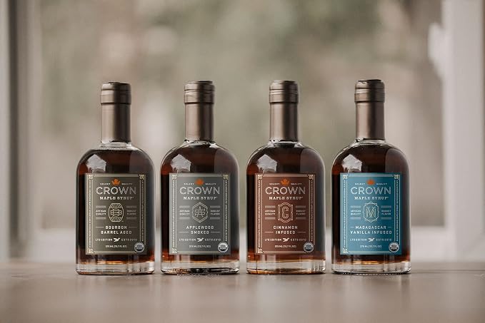 Crown Maple Certified Organic Madagascar Vanilla Infused Maple Syrup, Pure, Gluten Free, No Preservatives, Non-GMO Pairs well with Pancakes, Coffee, Cocktails & Brunch, 12.7 Fl Oz (Pack of 1) - Image 6