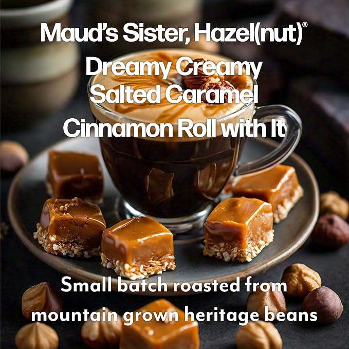 Maud's Salted Caramel, Sweet Hazelnut & Cinnamon Roll Flavored Pods Bundle, 54 ct, Medium Roast Flavored Coffee in Single Serve Pods – 100% Arabica Coffee, Compatible with Keurig K Cups Maker - Image 2