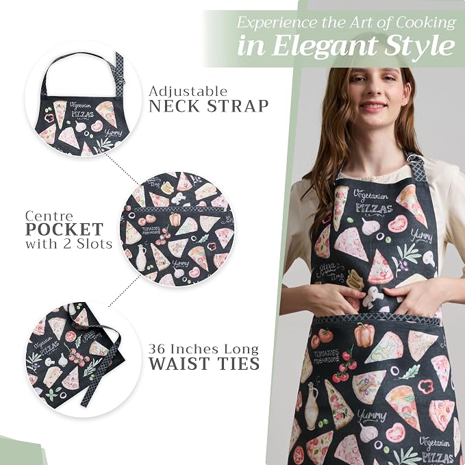 Maison d' Hermine 100% Cotton Apron for women with Pocket Kitchen Chef Apron for Men Cooking Mothers Day Gifts - Image 5