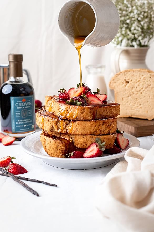 Crown Maple Certified Organic Madagascar Vanilla Infused Maple Syrup, Pure, Gluten Free, No Preservatives, Non-GMO Pairs well with Pancakes, Coffee, Cocktails & Brunch, 12.7 Fl Oz (Pack of 6) - Image 5
