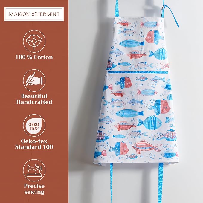 Maison d' Hermine 100% Cotton Apron for women with Pocket Kitchen Chef Apron for Men Cooking Mothers Day Gifts - Image 2
