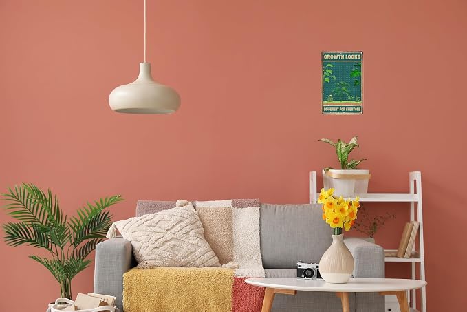 Room Retro Tin Metal Signs Inspirational Growth Looks Different for Everyone Plant Motivational for Home Bedroom Office Wall Decor Inspirational Cheer Up Gift for Coworker Friend 8x12 in - Image 5