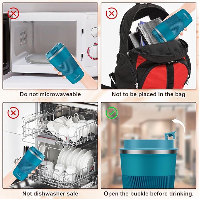MOMSIV 17oz Travel Mug, Insulated Coffee Cup with Leakproof Lid, Vacuum Stainless Steel Double Walled Reusable Tumbler for Hot and Cold Water Coffee and Tea In Travel and Car