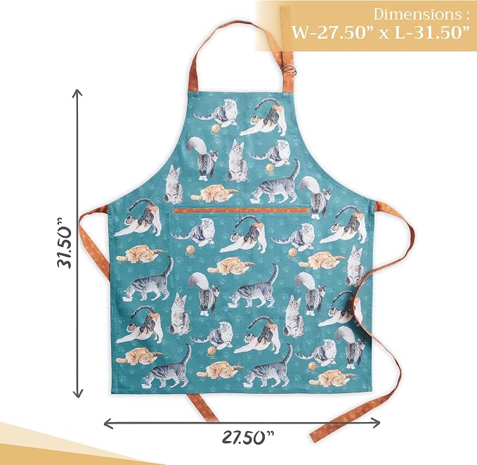 Maison d' Hermine 100% Cotton Apron for women with Pocket Kitchen Chef Apron for Men Cooking Mothers Day Gifts - Image 4
