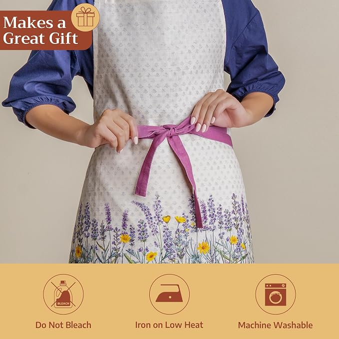Maison d' Hermine 100% Cotton Apron for women with Pocket Kitchen Chef Apron for Men Cooking Mothers Day Gifts - Image 5
