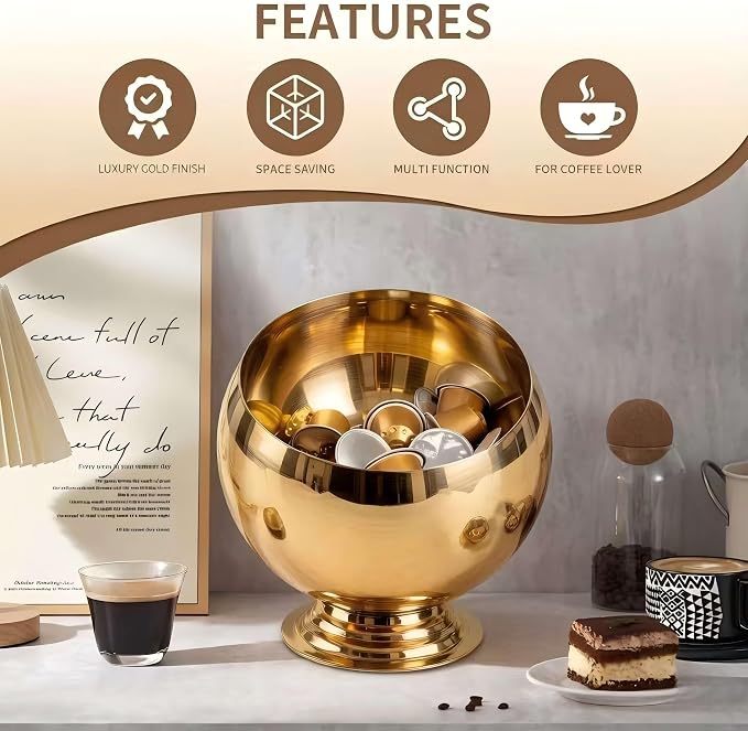 Coffee Pod Holder-Coffee Pod Storage-K Cup Holder-Espresso Pod Holder-Coffee Pod Organizer（GOLD - Image 5