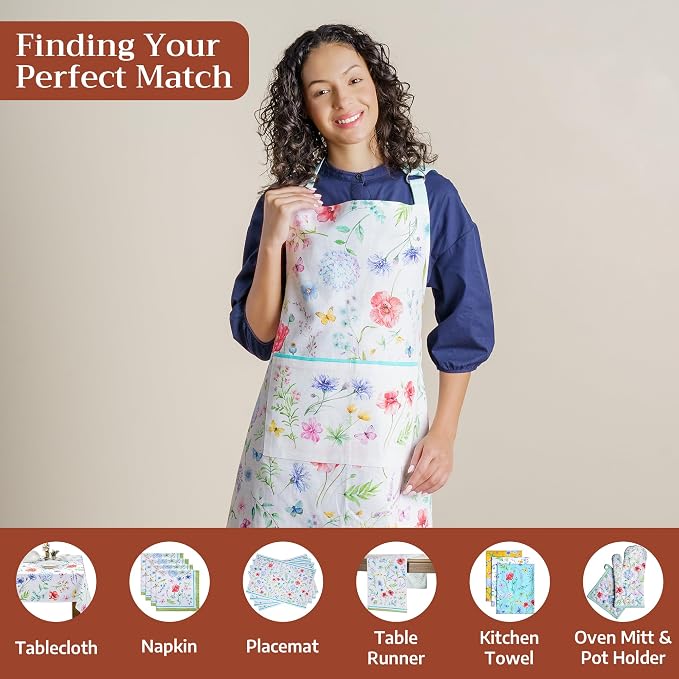Maison d' Hermine 100% Cotton Apron for women with Pocket Kitchen Chef Apron for Men Cooking Mothers Day Gifts - Image 4