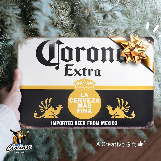Corona Beer Signs | Man Cave Decor | Bar Vintage Metal Tin Signs | Garage Retro Home decor | Wall Poster Funny Cool Things Stuff For House Shop Room Coffee 8 * 12 Inch - Image 2