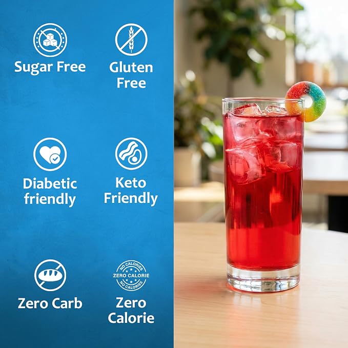 Syruvia Sugar Free Sour Gummy Flavored Syrup for Drinks, Cocktails, Lemonades, Iced Teas and Desserts – 25.4 fl oz, With Pump - Image 4