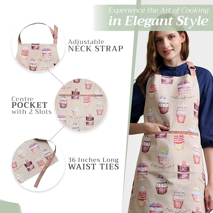 Maison d' Hermine 100% Cotton Apron for women with Pocket Kitchen Chef Apron for Men Cooking Mothers Day Gifts - Image 5