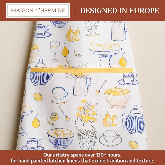 Maison d' Hermine 100% Cotton Apron for women with Pocket Kitchen Chef Apron for Men Cooking Mothers Day Gifts - Image 2