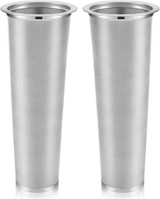 2 Pcs Cold Brew Coffee Filter Stainless Steel Filter Coffee Tea Infuser Strainer Canning Jar Mesh for Wide Mouth Mason Canning Jar, Iced Tea Maker (2 Quart)