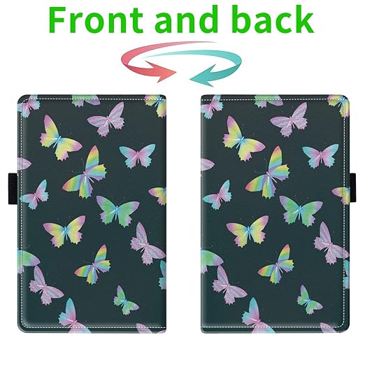 Server Books for Waitress, with 7 Large Pockets, Waiter Serving Book, Waitstaff Server Order Pads, Cute PU Leather Server Book with Pen Holder Fit Server Apron, Pink Butterflies - Image 2