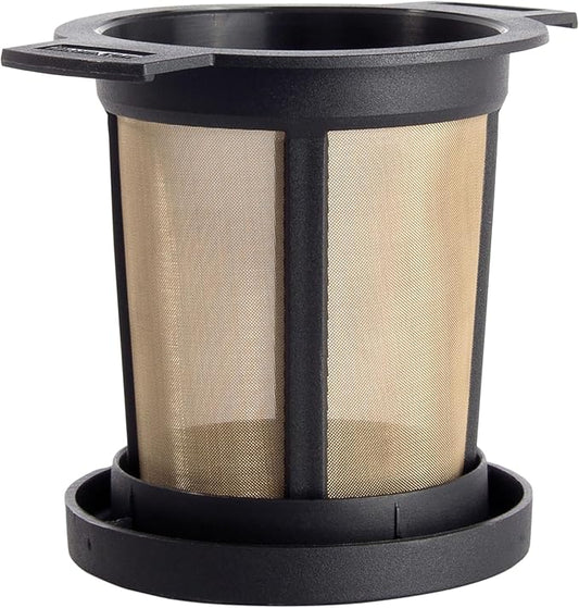 Finum Reusable Stainless Steel Coffee and Tea Infusing Mesh Brewing Basket, Medium, Black