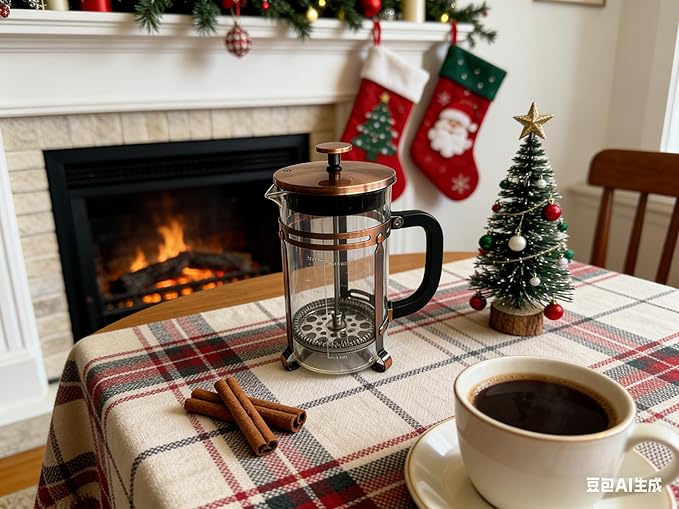 French Press Coffee Maker, 34Oz Coffee Press with 304 Stainless Steel 4 Filters, Borosilicate Glass Heat Resistant Carafe, 100% BPA-Free Teapot & Coffee Press, Copper Finish