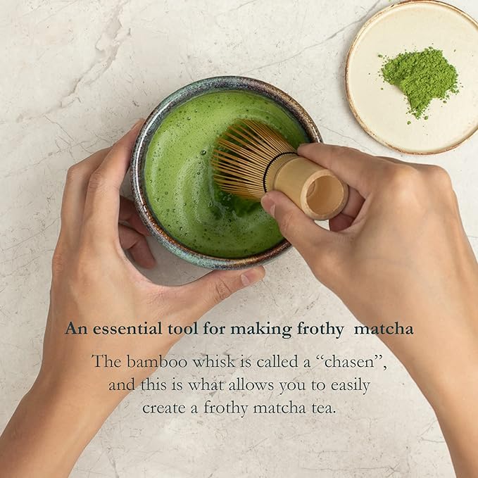 Japanese Bamboo Whisk (Chasen) Matcha Set for Traditional Matcha Tea Preparation by Naoki Matcha