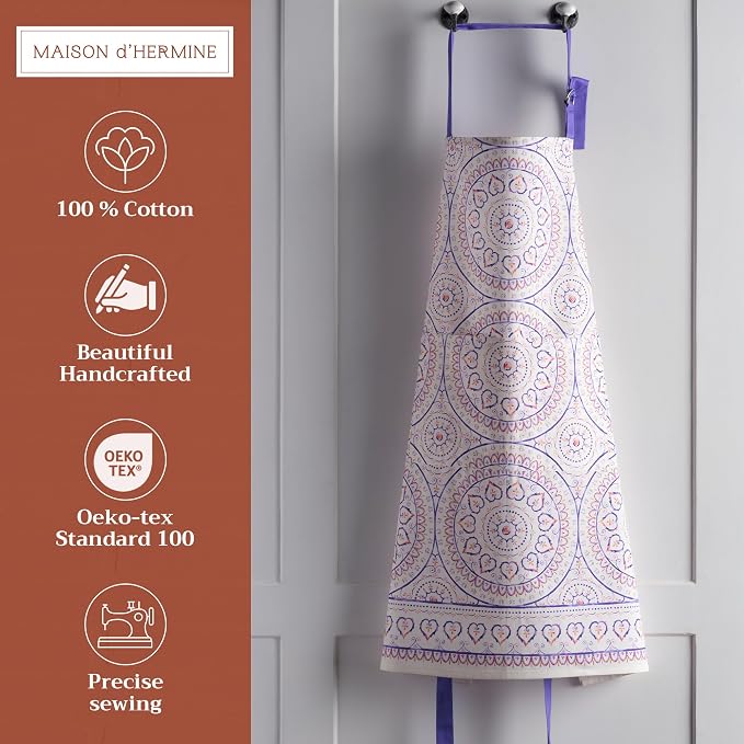 Maison d' Hermine 100% Cotton Apron for women with Pocket Kitchen Chef Apron for Men Cooking Mothers Day Gifts - Image 2
