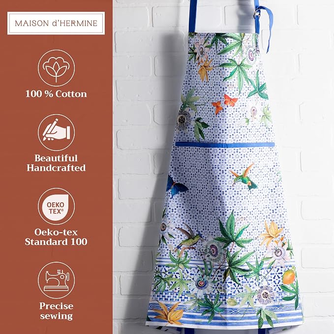 Maison d' Hermine 100% Cotton Apron for women with Pocket Kitchen Chef Apron for Men Cooking Mothers Day Gifts - Image 2