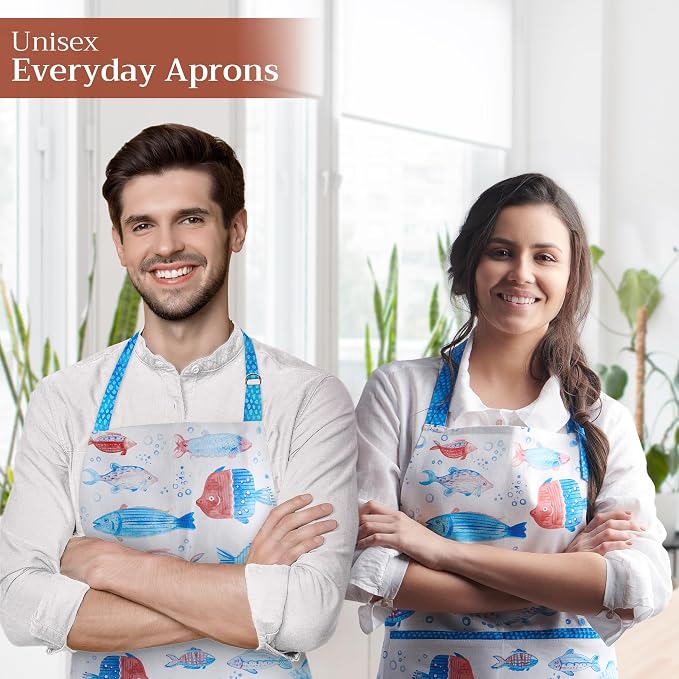 Maison d' Hermine 100% Cotton Apron for women with Pocket Kitchen Chef Apron for Men Cooking Mothers Day Gifts - Image 6