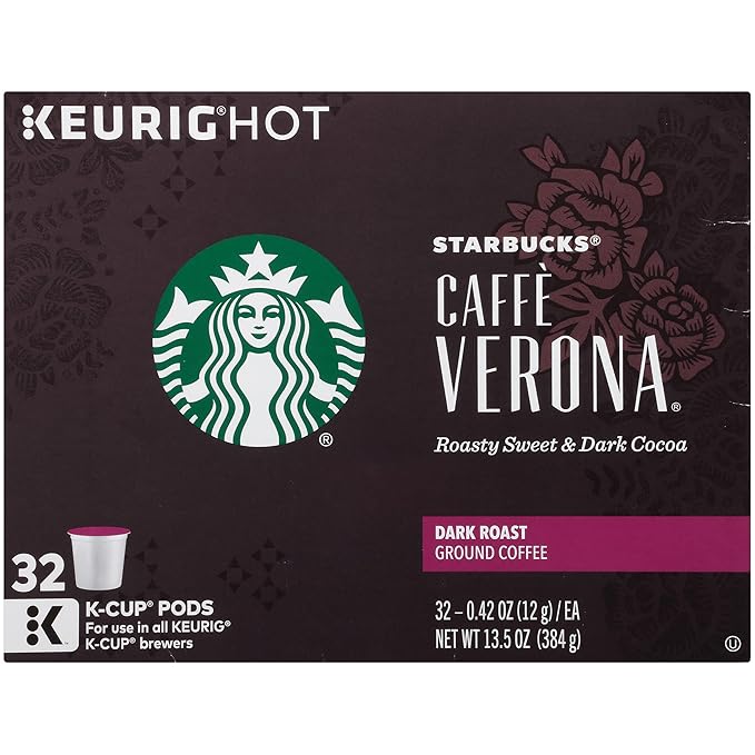 Starbucks Coffee K-Cup Pods, Caffe Verona, 32 CT