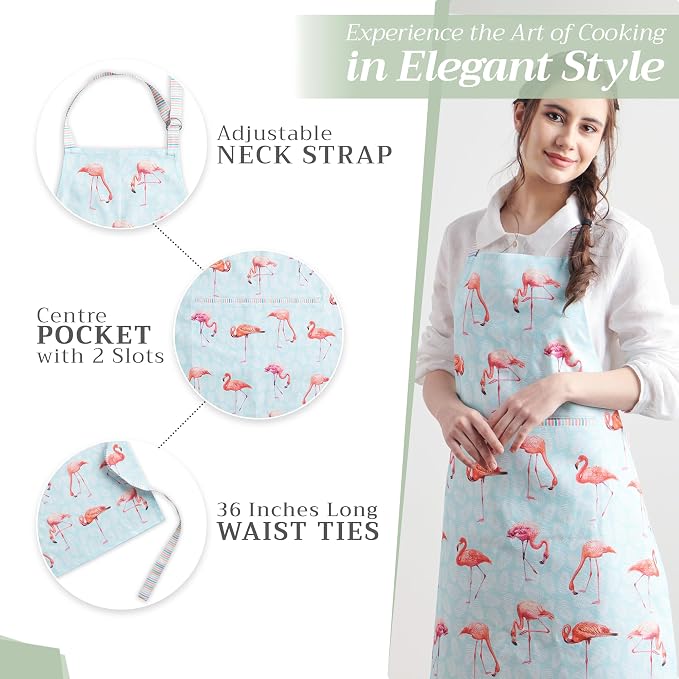 Maison d' Hermine 100% Cotton Apron for women with Pocket Kitchen Chef Apron for Men Cooking Mothers Day Gifts - Image 5