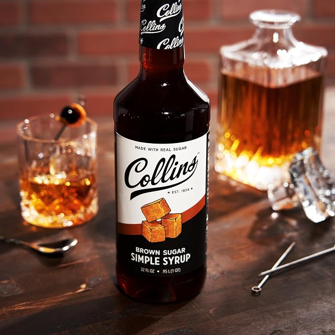 Collins Brown Sugar Syrup - Simple Syrup for Cocktails, Brown Sugar Coffee Syrup - Cocktail Syrup 32oz Set of 1 - Image 7