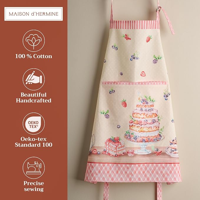 Maison d' Hermine 100% Cotton Apron for women with Pocket Kitchen Chef Apron for Men Cooking Mothers Day Gifts - Image 2