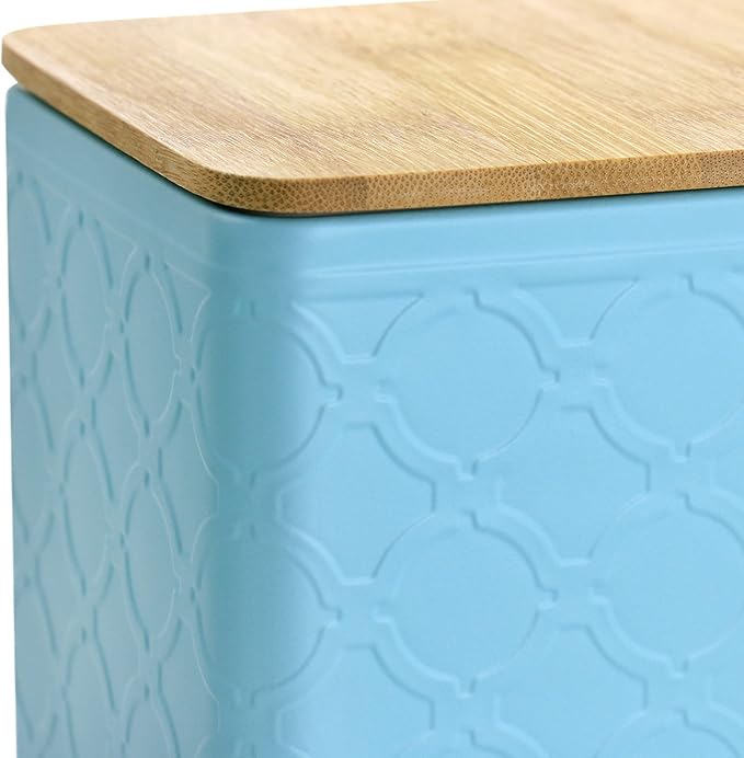 Megachef 3 Piece Square Iron Canister Set in Turquoise