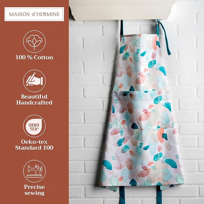 Maison d' Hermine 100% Cotton Apron for women with Pocket Kitchen Chef Apron for Men Cooking Mothers Day Gifts - Image 2