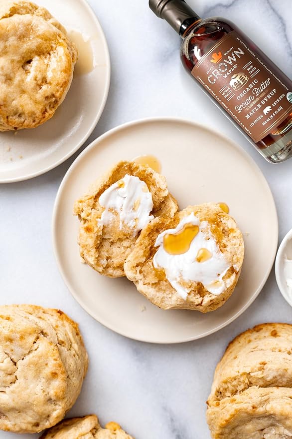 Crown Maple Certified Organic Brown Butter Flavor Maple Syrup, Gluten Free, No Preservatives, Non-GMO Pancakes, Waffles, and French toast Breakfast Topping, 8.5 Fl Oz (Pack of 1) - Image 5