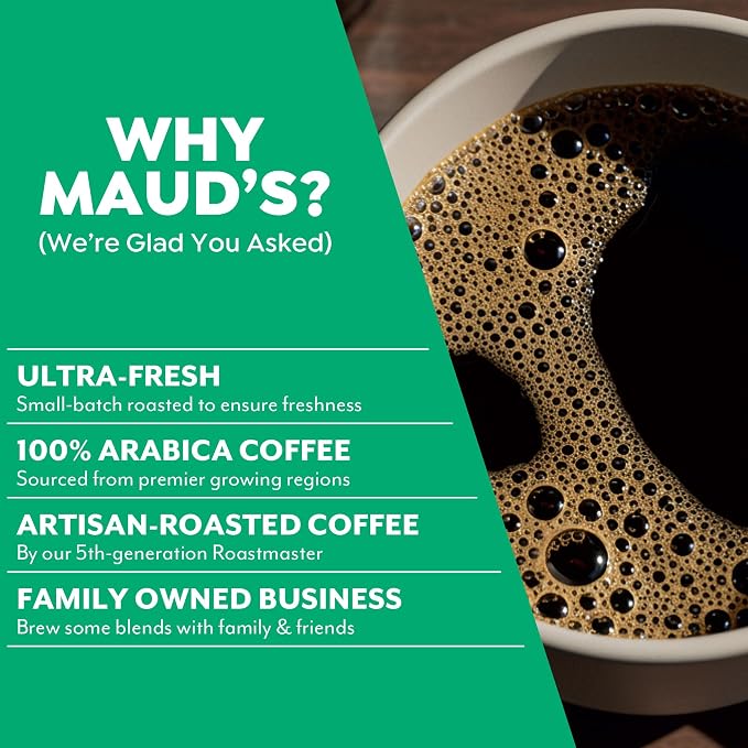 Maud's Jamaican Rum Yum Flavored Coffee Pods, 18 ct, Medium Roast Flavored Coffee in Single Serve Pods – 100% Arabica Beans, Compatible with Keurig K Cups Maker - Image 4