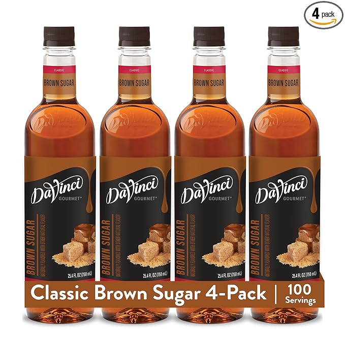 DaVinci Gourmet Brown Sugar Syrup, 25.4 Fluid Ounces (Pack of 4)