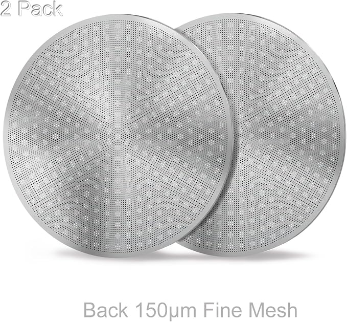 53.3mm Espresso Puck Screen 2 Pack - 3rd Gen Dual-Layer Lower Shower Screen, Reusable Metal Coffee Filter for Breville 54mm Portafilter Basket, 316 Stainless Steel Barista Tool - Image 2