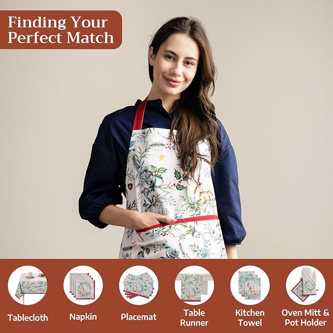 Maison d' Hermine 100% Cotton Apron for women with Pocket Kitchen Chef Apron for Men Cooking Mothers Day Gifts - Image 4