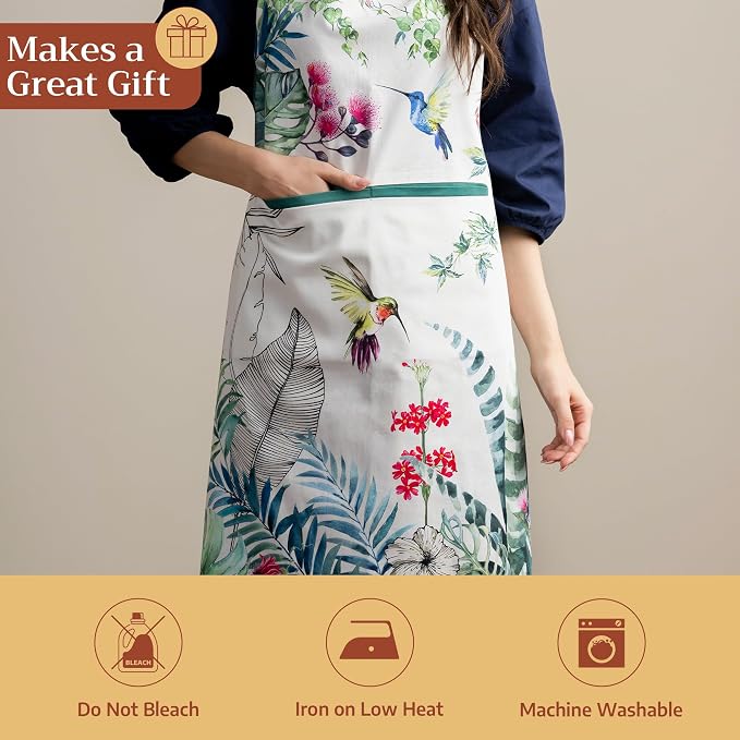 Maison d' Hermine 100% Cotton Apron for women with Pocket Kitchen Chef Apron for Men Cooking Mothers Day Gifts - Image 5