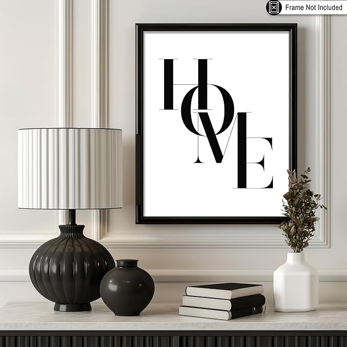 Poster Master Vintage Unique Poster - Retro Minimalist Print - Home, Letters, Typography, Black and White, Simple - Gift for Artist, Friend - Wall Decor for Living Room, Dorm, 24x32 Unframed Wall Art