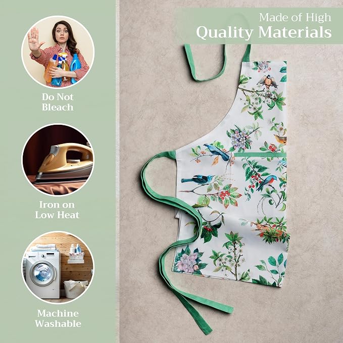 Maison d' Hermine 100% Cotton Apron for women with Pocket Kitchen Chef Apron for Men Cooking Mothers Day Gifts - Image 3