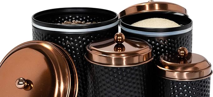 Amici Home Ashby Copper Metal Canister, X-Large, 104oz