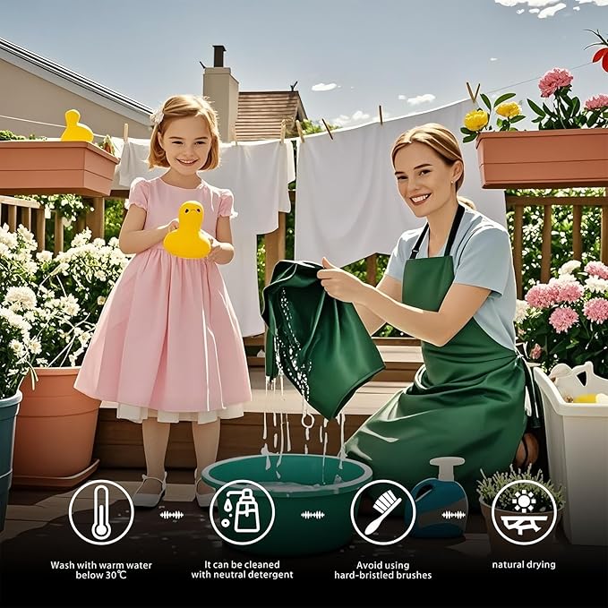 GoldPig Heavy-Duty Waterproof Apron, Chemical Resistant Rubber Vinyl for Industrial, Lab, Kitchen, Butcher & Grilling (40")