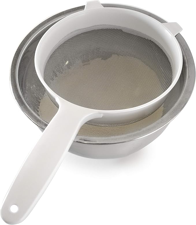 Norpro Stainless Steel Strainer, 8-1/2", 8.5", White