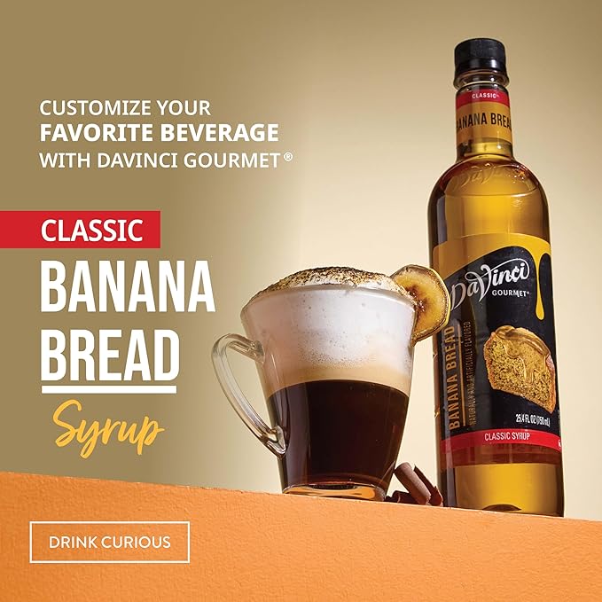 DaVinci Gourmet Banana Bread Syrup, 25.4 Fluid Ounces (Pack of 1)