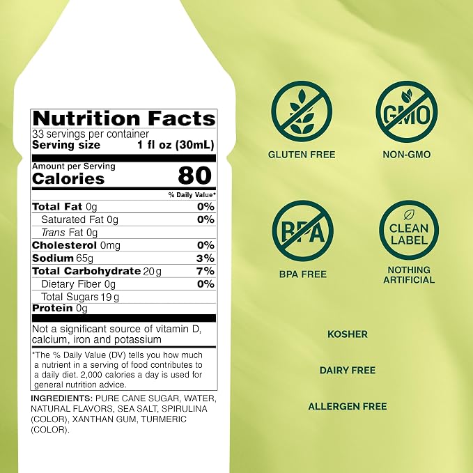 Monin - Pistachio Syrup | Rich & Buttery Sweetness, Premium Syrup for Coffee, Cold Brews & More | Clean Label with No Artificial Flavors, No Artificial Preservatives (BPA Free Bottle, 33.8 fl oz) - Image 2