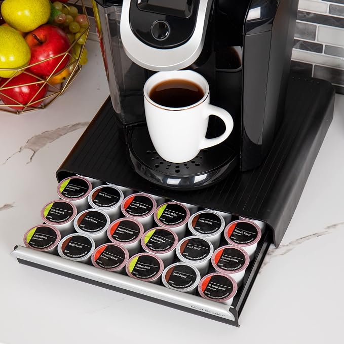 Mind Reader Single Serve Coffee Pod Drawer for 36 Pods, Countertop Organizer, Coffee Station Base, Black - Image 6