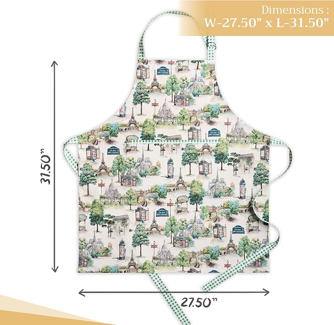 Maison d' Hermine 100% Cotton Apron for women with Pocket Kitchen Chef Apron for Men Cooking Mothers Day Gifts - Image 4