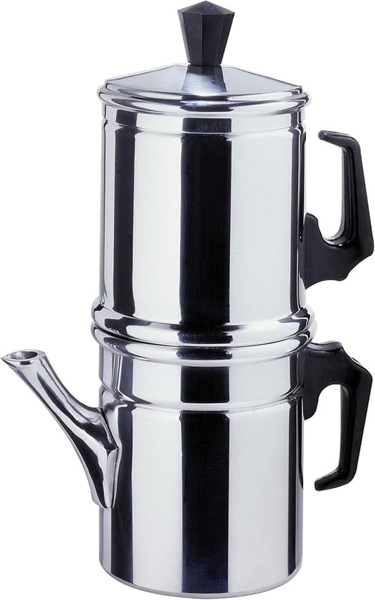 ILSA Aluminium Napoletan Coffee Maker TZ.1, Aluminium, Multicoloured, 1 Cup