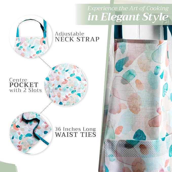 Maison d' Hermine 100% Cotton Apron for women with Pocket Kitchen Chef Apron for Men Cooking Mothers Day Gifts - Image 6