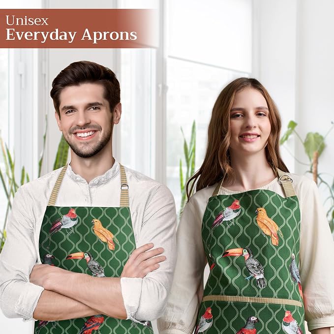 Maison d' Hermine 100% Cotton Apron for women with Pocket Kitchen Chef Apron for Men Cooking Mothers Day Gifts - Image 6