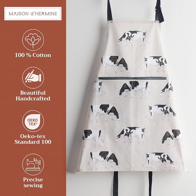 Maison d' Hermine 100% Cotton Apron for women with Pocket Kitchen Chef Apron for Men Cooking Mothers Day Gifts - Image 2