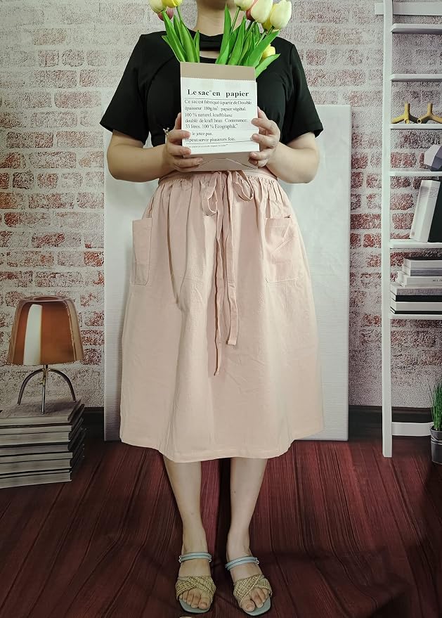 Unisex Chef Aprons White Retro Cotton Maid Short 2 Pockets Waist Waiter Waitress Half Apron - Image 8