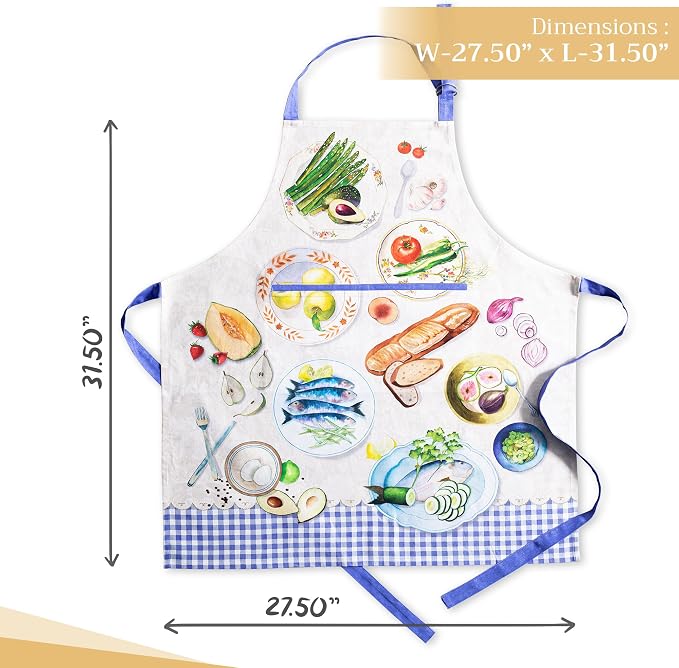 Maison d' Hermine 100% Cotton Apron for women with Pocket Kitchen Chef Apron for Men Cooking Mothers Day Gifts - Image 4